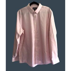 INTERNATIONAL CONCEPTS- MENS PINK NON-IRON BUTTON-DOWN SHIRT SIZE NECK 17-17.5